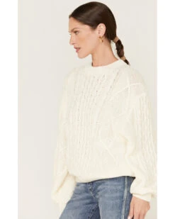 Wrangler Women's Relaxed Cable Knit Sweater 7 Wrangler Women's Relaxed Cable Knit Sweater -Country Outfitter Shop 2000372606 110 P2