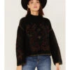 Shyanne Women's Paisley Knit Turtleneck Sweater -Country Outfitter Shop 2000373039 001 P1