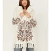Shyanne Women's Paisley Knit Fringe & Faux Fur Cardigan -Country Outfitter Shop 2000373040 103 P1