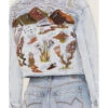 Cleo + Wolf Women's Light Wash Stretch Desert Scene Embroidered Cropped Denim Jacket -Country Outfitter Shop 2000373355 412 P1