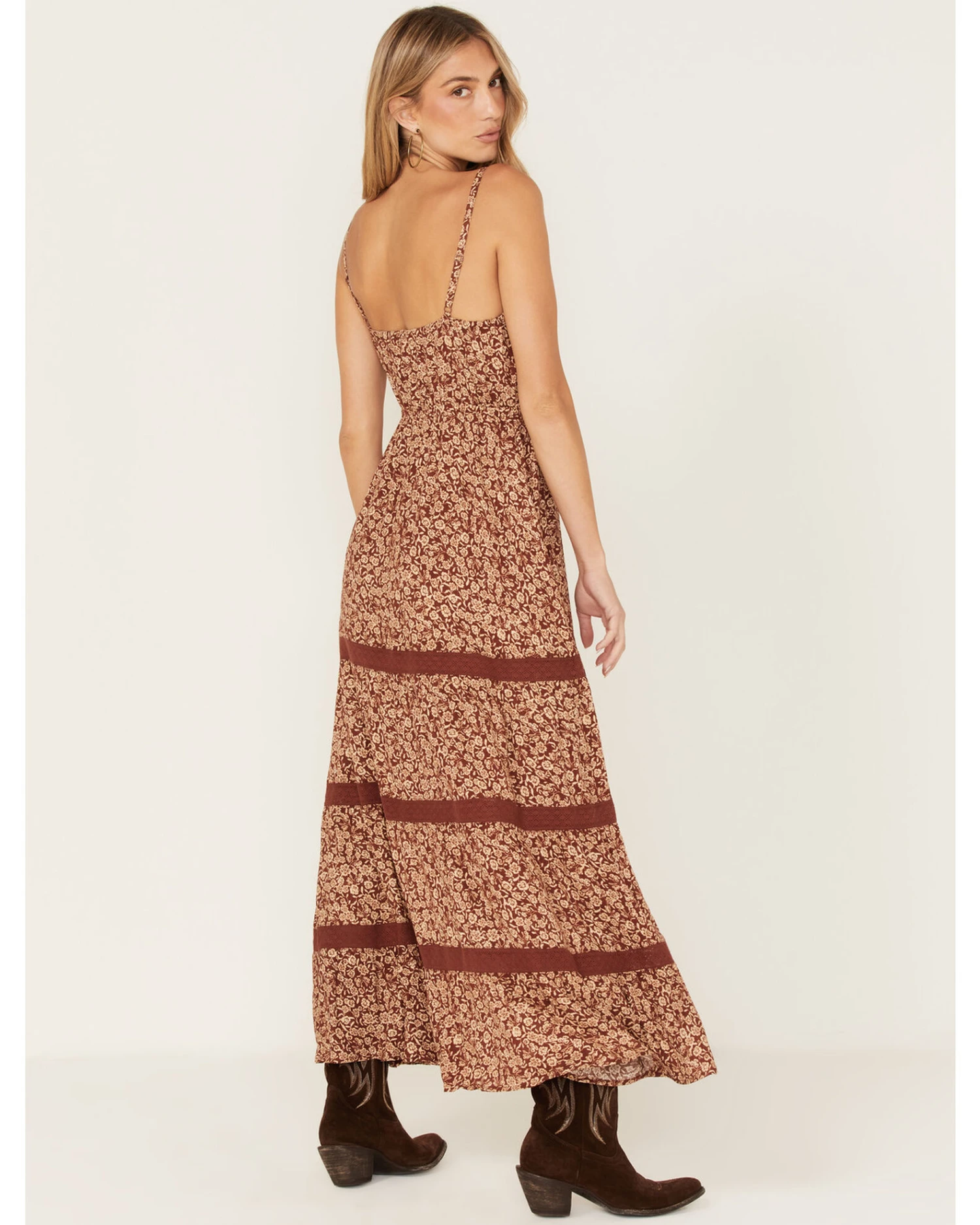 Idyllwind Women's Floral Print Tiered Maxi Dress 4 Idyllwind Women's Floral Print Tiered Maxi Dress - Image 2