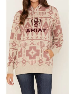 Ariat Women's Southwestern Print Logo Graphic Hoodie -Country Outfitter Shop 2000374278 280 P3