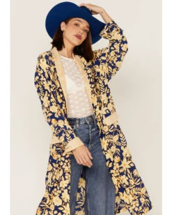 Free People Women's Wild Nights Floral Print Long Sleeve Kimono Duster -Country Outfitter Shop 2000374745 400 P2