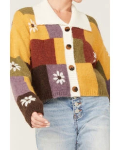 Cleo + Wolf Women's Patchwork Floral Knit Sweater -Country Outfitter Shop 2000374831 710 P3