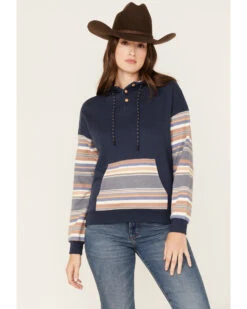 RANK 45 Women's Stripe Contrast Hooded Pullover -Country Outfitter Shop 2000374967 410 P1
