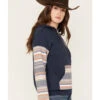 RANK 45 Women's Stripe Contrast Hooded Pullover 2 RANK 45 Women's Stripe Contrast Hooded Pullover -Country Outfitter Shop 2000374967 410 P2