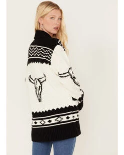 Idyllwind Women's Steer Head Knit Boyfriend Cardigan -Country Outfitter Shop 2000375313 001 P4