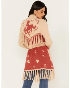 Idyllwind Women's Western Conversational Print Fringe Cardigan -Country Outfitter Shop 2000375739 213 P4