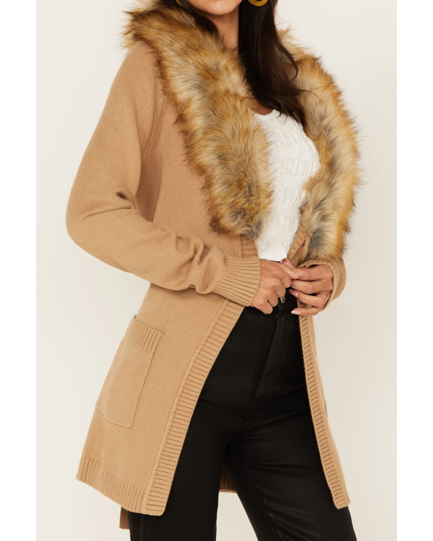 Show Me Your Mumu Women's Faux Fur Cabin Cardigan 3 Show Me Your Mumu Women's Faux Fur Cabin Cardigan