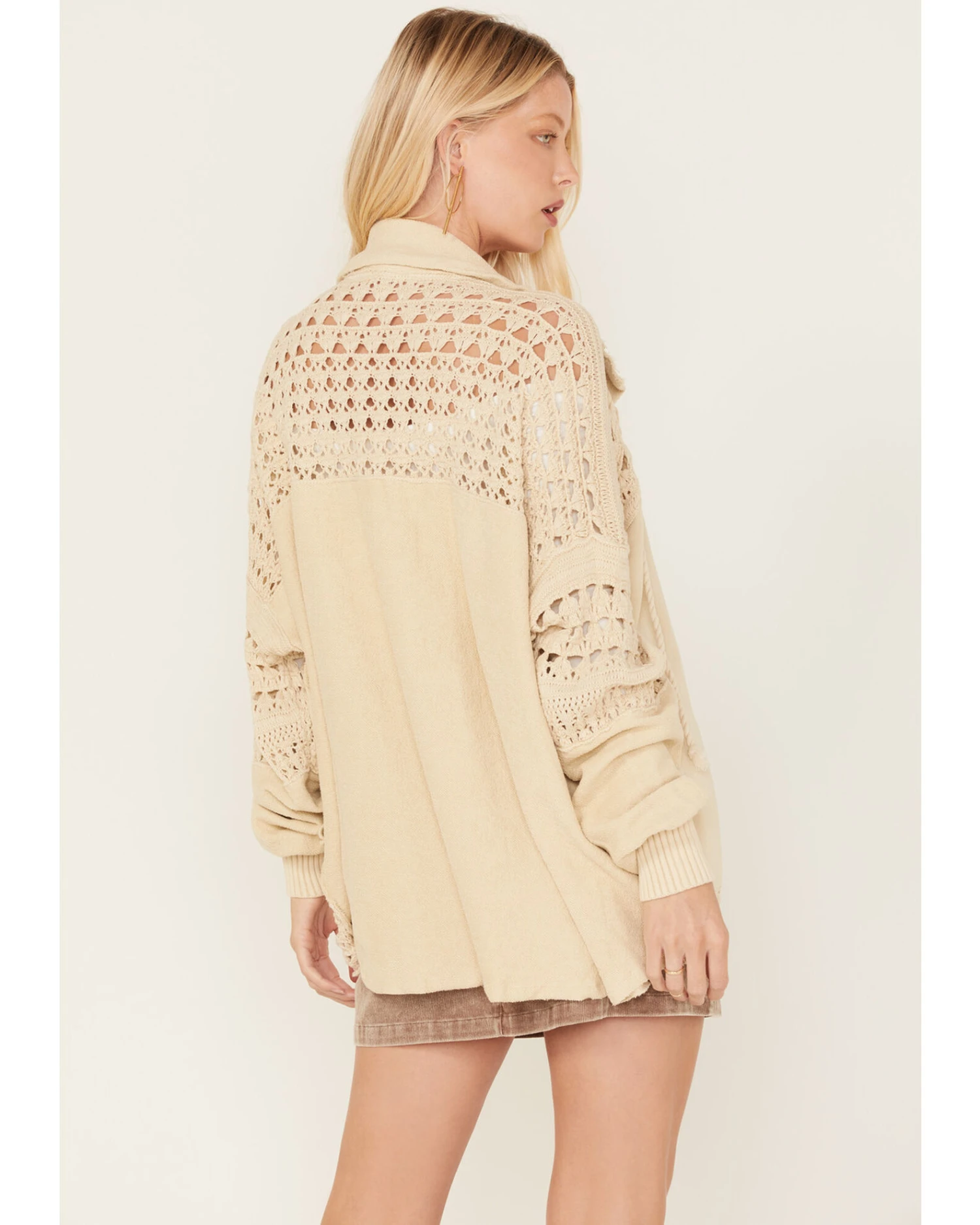 Free People Women's Dune Bug Crochet Cardigan 4 Free People Women's Dune Bug Crochet Cardigan - Image 2