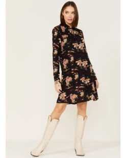 ROPER Karman Women's Retro Rodeo Print Shirt Dress 8 ROPER Karman Women's Retro Rodeo Print Shirt Dress -Country Outfitter Shop 2000378236 001 P1