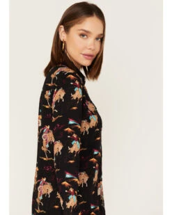 ROPER Karman Women's Retro Rodeo Print Shirt Dress 9 ROPER Karman Women's Retro Rodeo Print Shirt Dress -Country Outfitter Shop 2000378236 001 P2