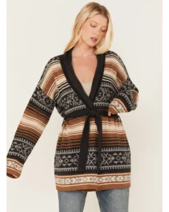 Stetson Women's Southwestern Print Knit Cardigan Sweater