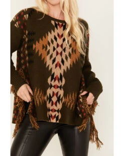 Cotton & Rye Women's Southwestern Print Knit Sweater -Country Outfitter Shop 2000378263 341 P3