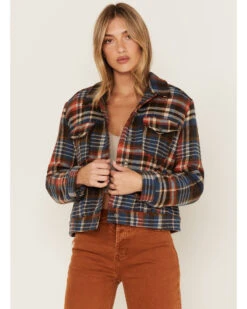 Flag & Anthem Women's Somerville Plaid Print Sherpa-Lined Trucker Jacket