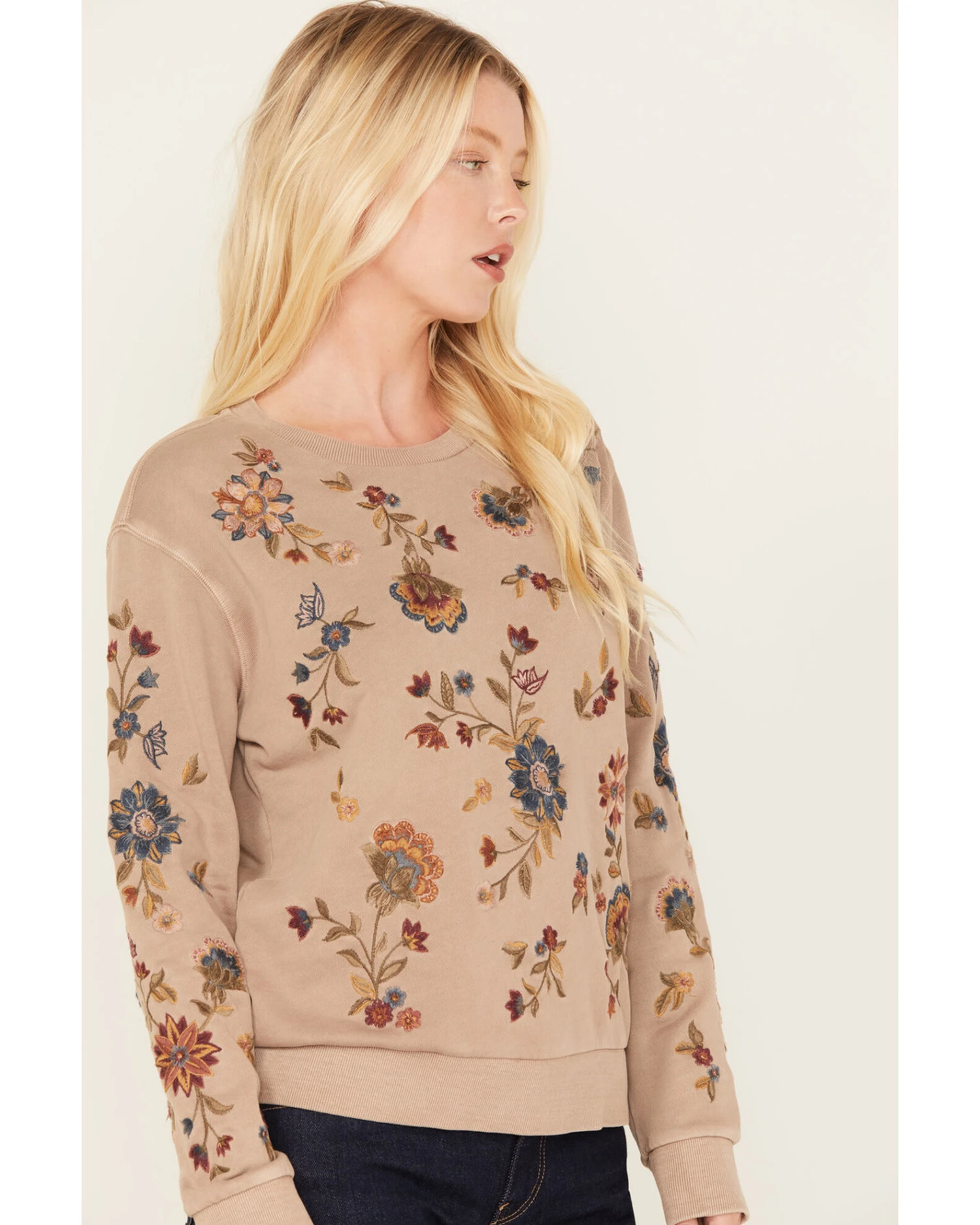 Driftwood Women's Embroidered Teddy Sweatshirt 3 Driftwood Women's Embroidered Teddy Sweatshirt