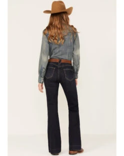 Rock & Roll Denim Women's Dark Wash High Rise Trouser Jeans -Country Outfitter Shop 2000380595 400 P3
