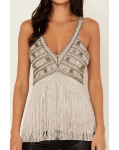 Shyanne Women's Beaded Fringe Halter Top -Country Outfitter Shop 2000380665 085 P4