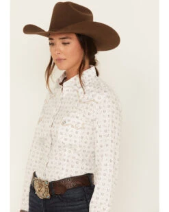 Rough Stock By Panhandle Women's Long Sleeve Pearl Snap Western Shirt -Country Outfitter Shop 2000381076 110 P2