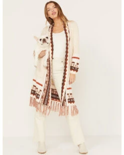 Shyanne Women's Southwestern Border Knit Maxi Cardigan -Country Outfitter Shop 2000382848 251 P1
