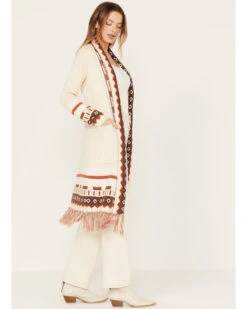 Shyanne Women's Southwestern Border Knit Maxi Cardigan -Country Outfitter Shop 2000382848 251 P2