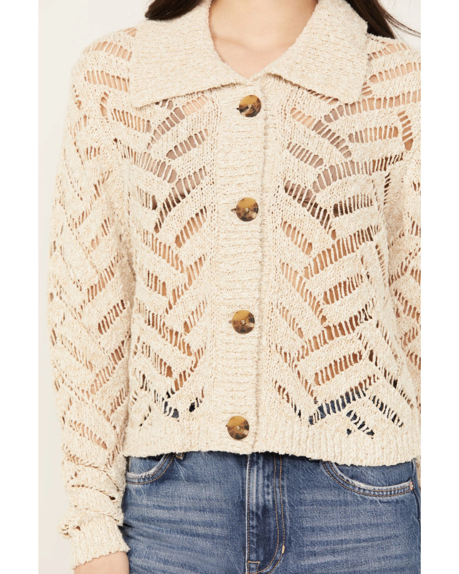 Cleo + Wolf Women's Cropped Boxy Cardigan 3 Cleo + Wolf Women's Cropped Boxy Cardigan