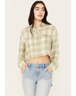 Cleo + Wolf Women's Long Sleeve Cropped Shirt -Country Outfitter Shop 2000382951 300 P1