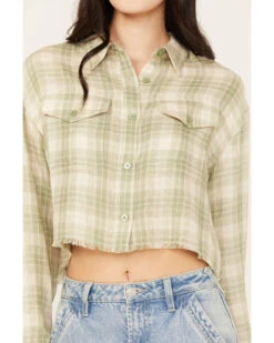 Cleo + Wolf Women's Long Sleeve Cropped Shirt -Country Outfitter Shop 2000382951 300 P3