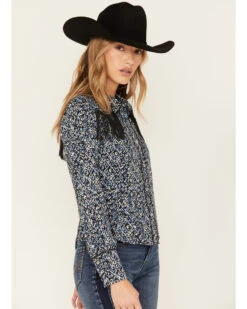 Idyllwind Women's Brooks Print Fringe Long Sleeve Button Down Shirt -Country Outfitter Shop 2000382996 410 P2