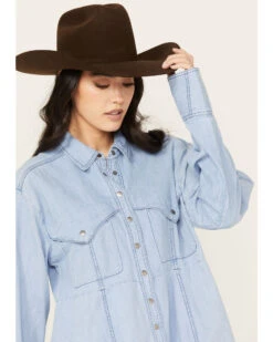 Free People Women's Sammi Denim Mini Dress -Country Outfitter Shop 2000385490 413 P2