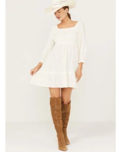 Jolt Women's Long Sleeve Smocked Dress 8 Jolt Women's Long Sleeve Smocked Dress -Country Outfitter Shop 2000385632 103 P1