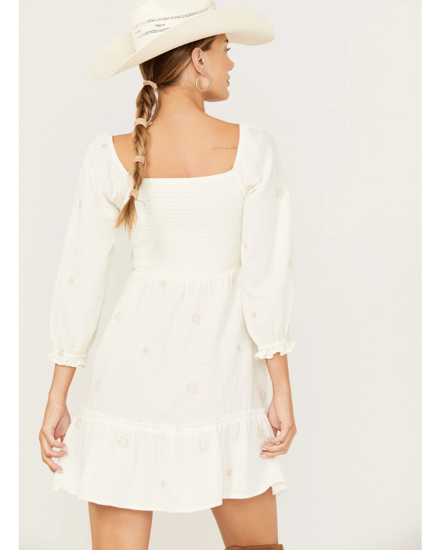 Jolt Women's Long Sleeve Smocked Dress 4 Jolt Women's Long Sleeve Smocked Dress - Image 2