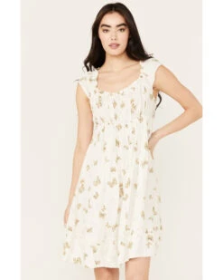 Cleo + Wolf Women's Butterfly Print A-Line Dress