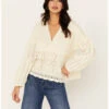 Miss Me Women's Crochet Long Sleeve Top -Country Outfitter Shop 2000387327 110 P2