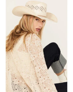 Miss Me Women's Crochet Long Sleeve Duster -Country Outfitter Shop 2000387332 110 P3