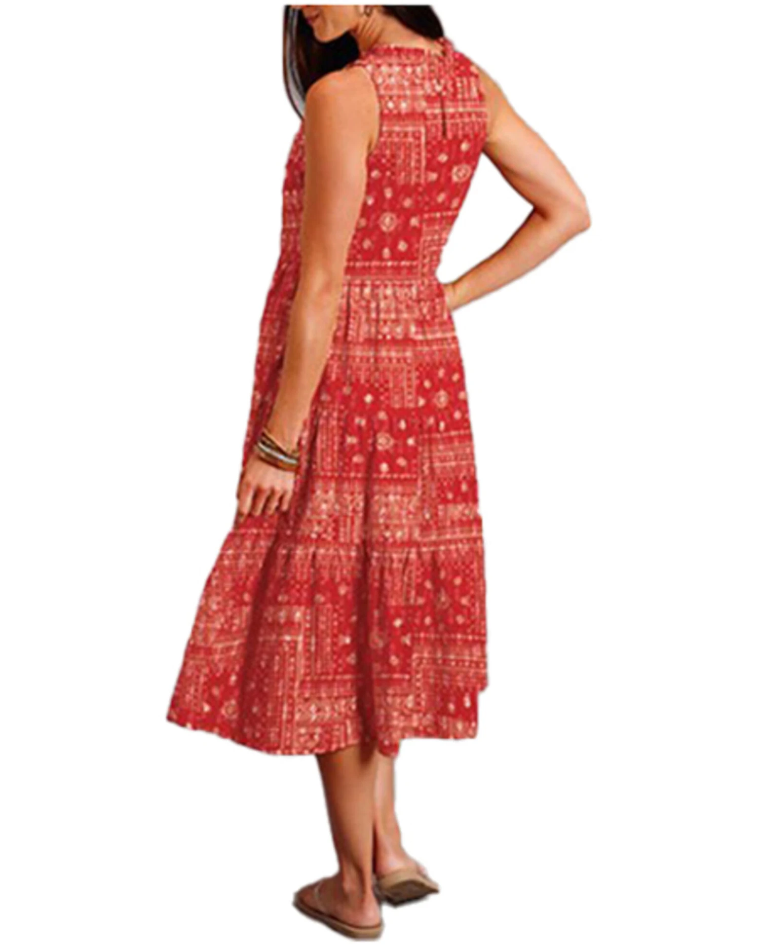 Stetson Women's Bandana Print Sleeveless Midi Dress 4 Stetson Women's Bandana Print Sleeveless Midi Dress - Image 2