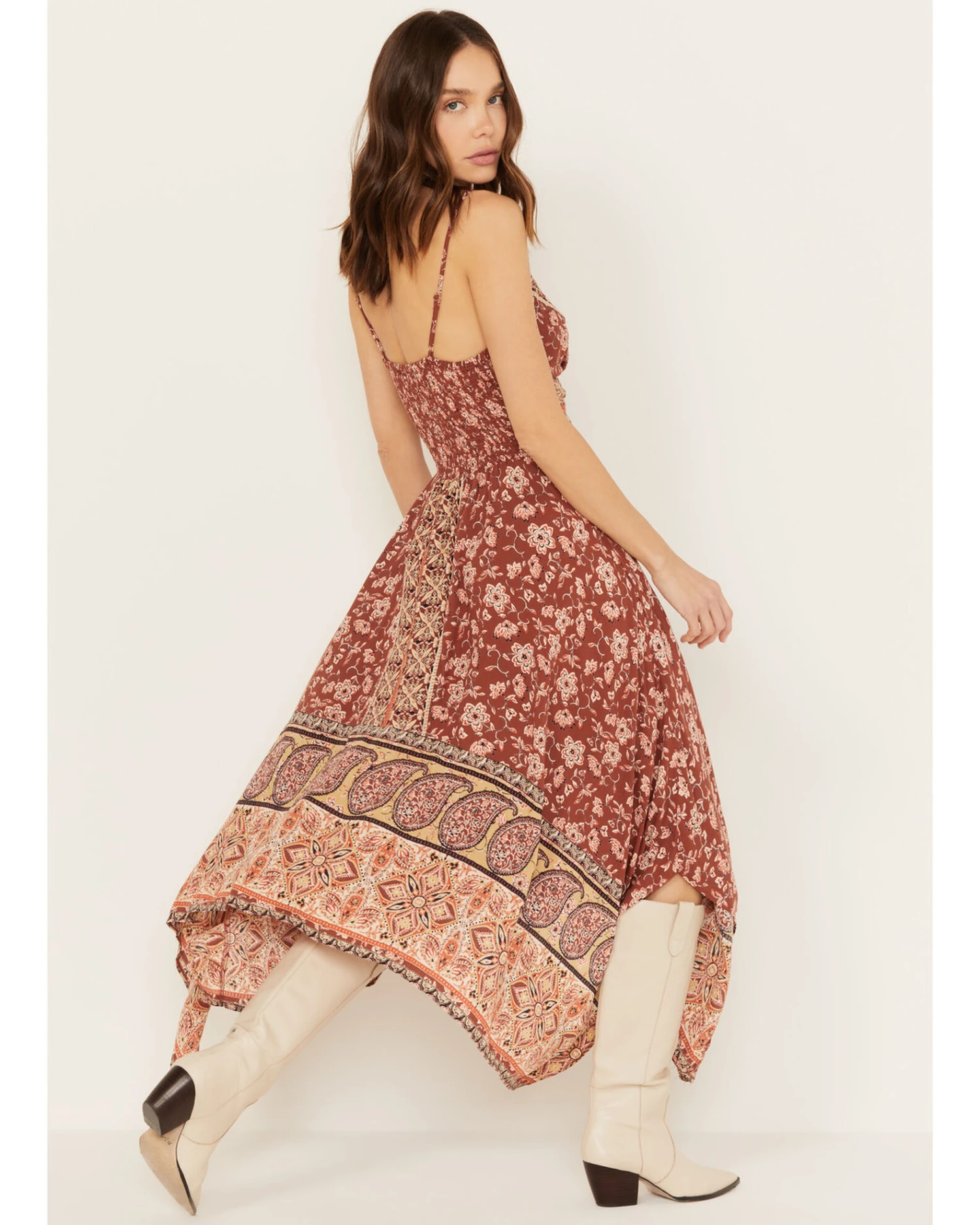 Angie Women's Floral Border Print Dress 4 Angie Women's Floral Border Print Dress - Image 2