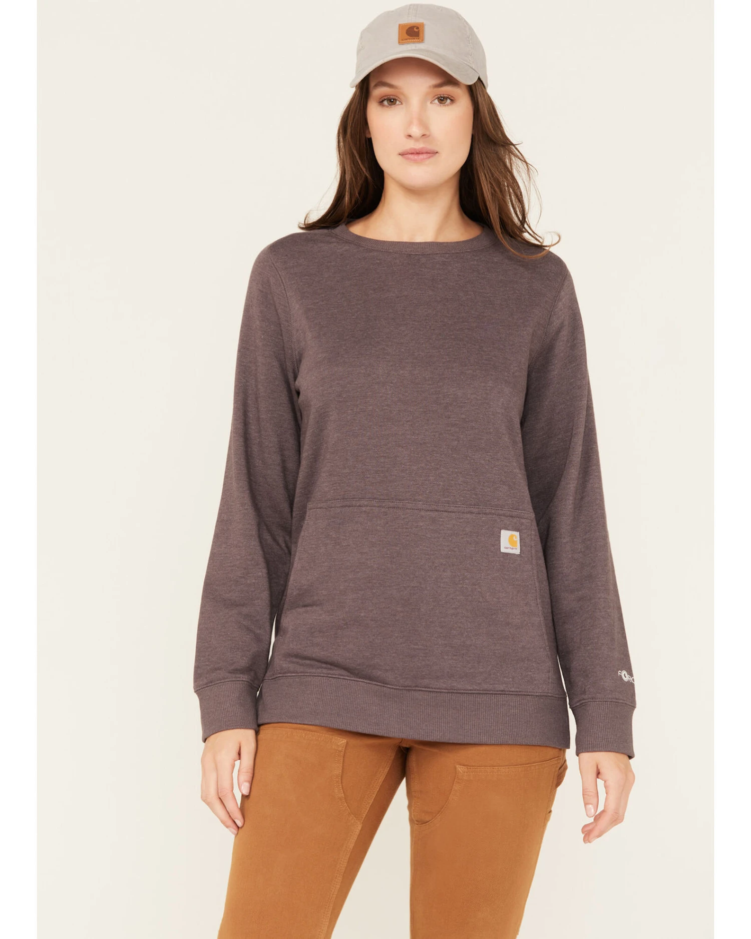 Carhartt Women's Force® Relaxed Fit Lightweight Sweatshirt 4 Carhartt Women's Force® Relaxed Fit Lightweight Sweatshirt - Image 2