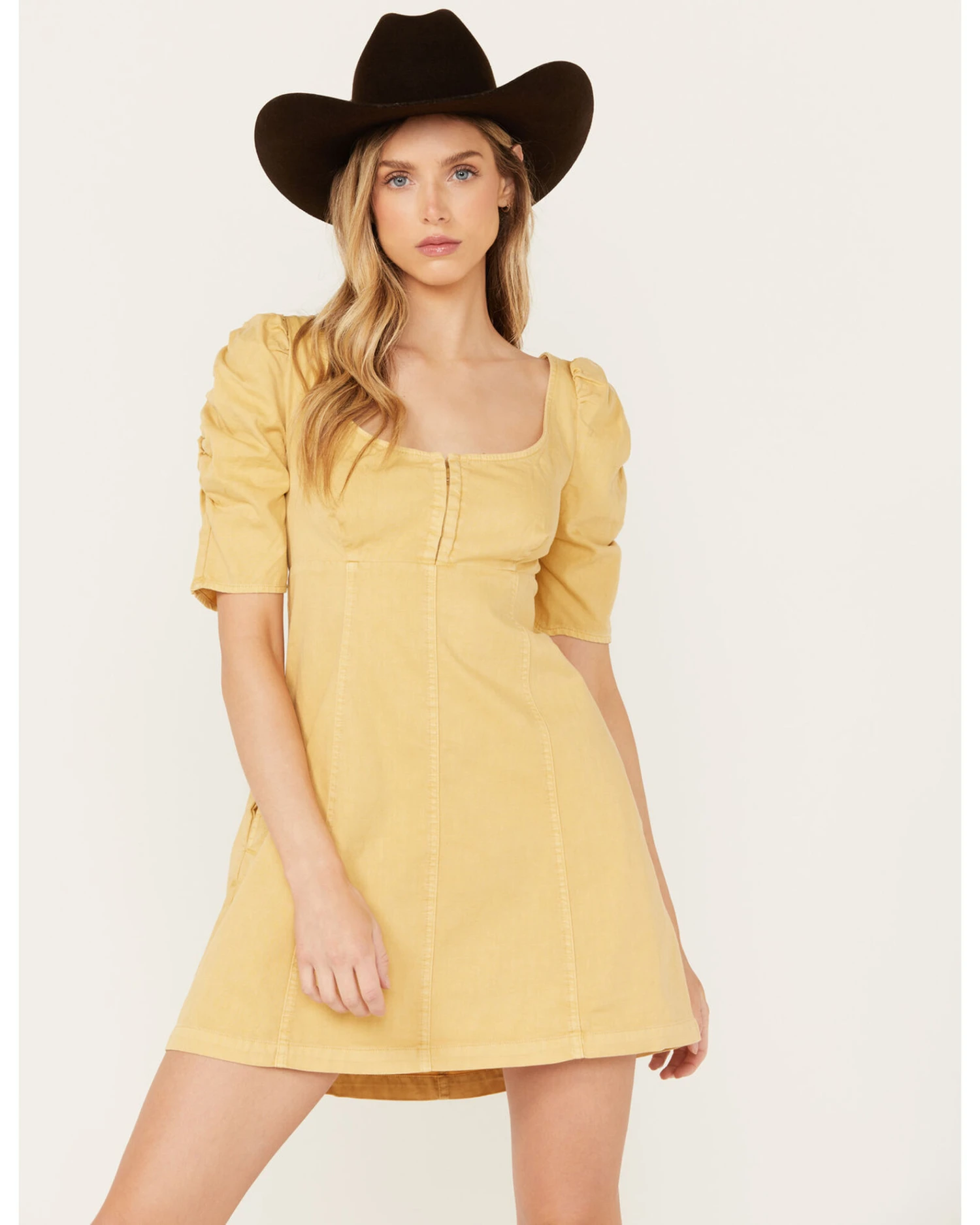 Free People Women's Cheyenne Denim Mini Dress 4 Free People Women's Cheyenne Denim Mini Dress - Image 2