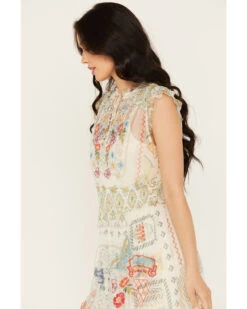 Johnny Was Women's Merida Sleeveless Mesh Midi Dress -Country Outfitter Shop 2000393532 103 P3