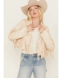 Saints & Hearts Women's Faux Suede Cropped Fringe Jacket 7 Saints & Hearts Women's Faux Suede Cropped Fringe Jacket -Country Outfitter Shop 2000396314 110 P1